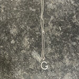 Gucci Silver G Charm Necklace